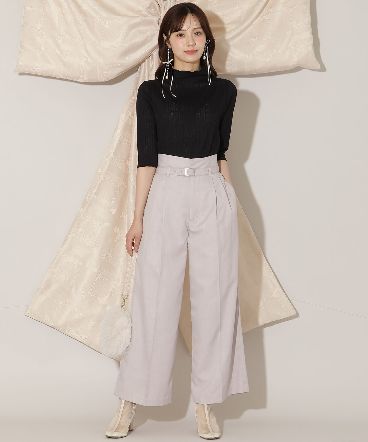 WILLSELECTION「ベルト付きタックワイドパンツ」|その他|