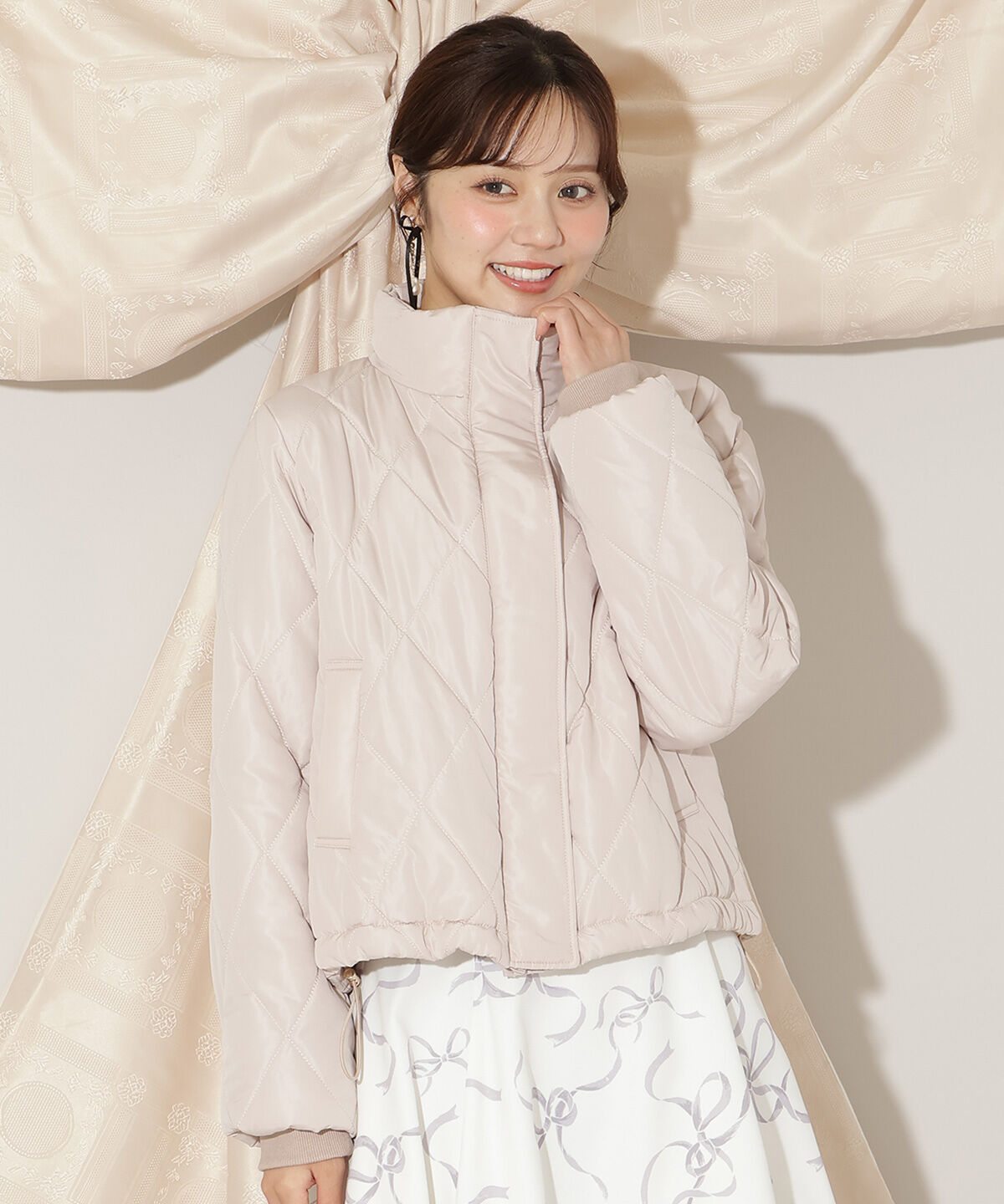 WILLSELECTION「ダイヤキルティングリボン中綿ブルゾン」|ブルゾン・スタジャン|