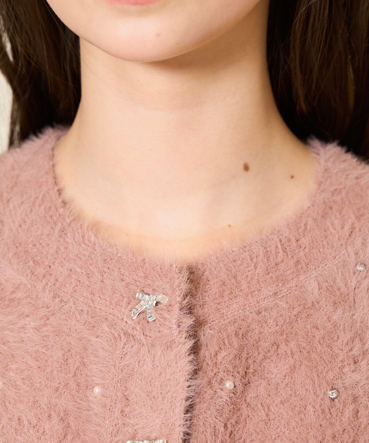 WILLSELECTION「パール＆ビジューフェザーカーディガン」|カーディガン|