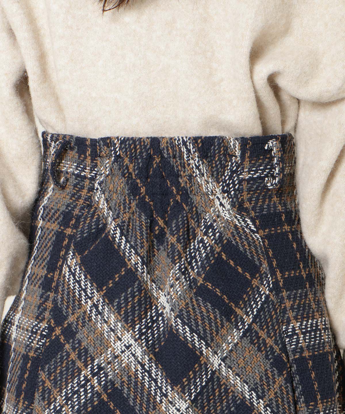 WILLSELECTION「ベルト付きツイードミニスカート」|フレア|