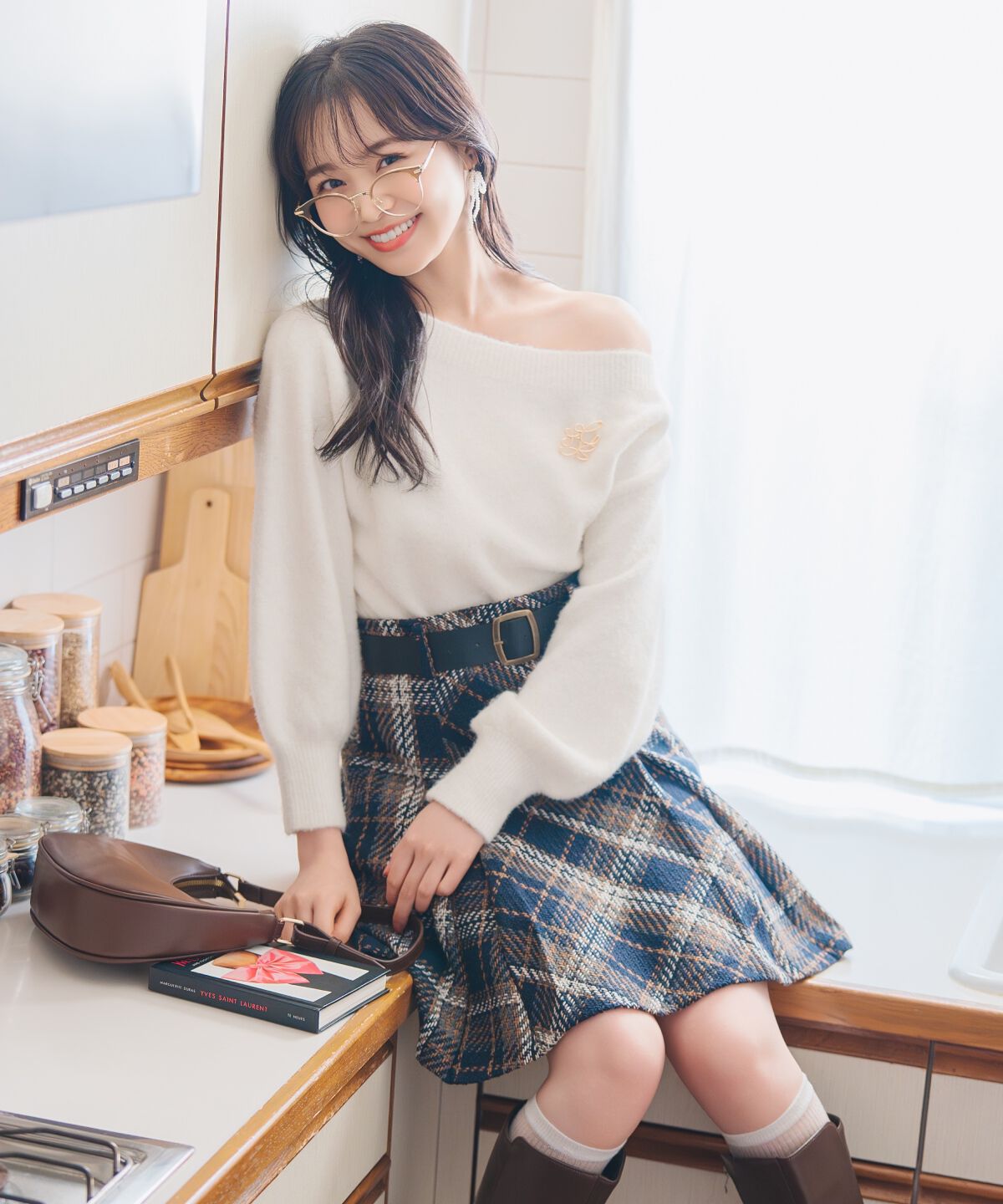 WILLSELECTION「ブローチ付きオフショルニット」|ニット・セーター|