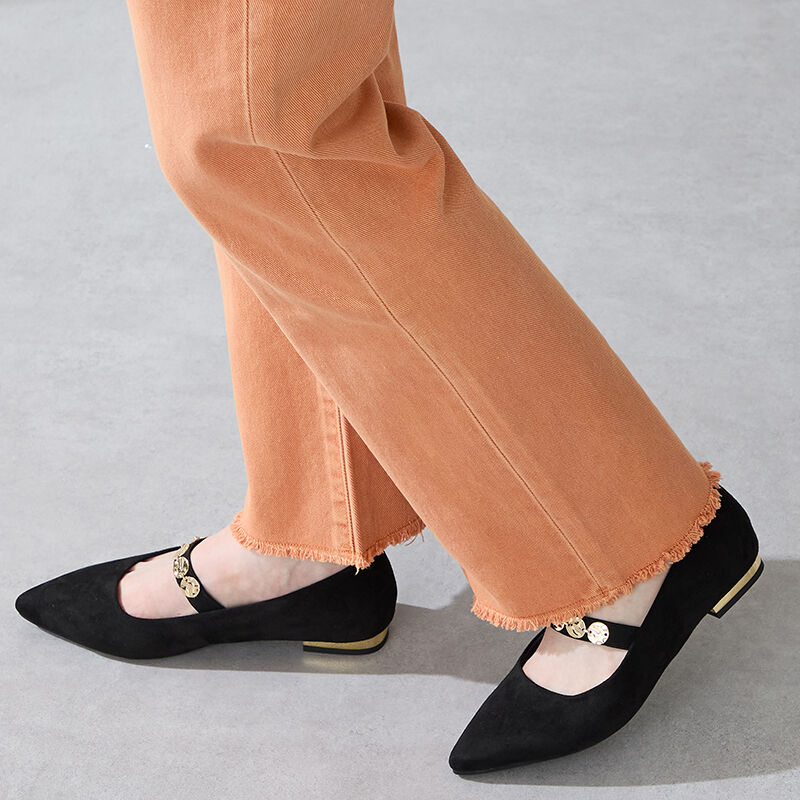 ORiental TRaffic「コインモチーフ ストラップパンプス /51308 ヒール1.8ｃｍ フラット」|パンプス|