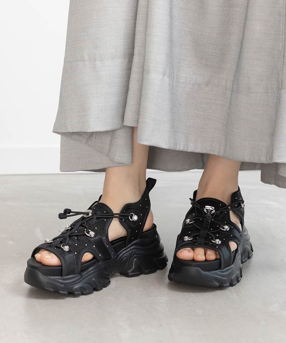  「ビジューパーツシアースポーツサンダル」|サンダル|