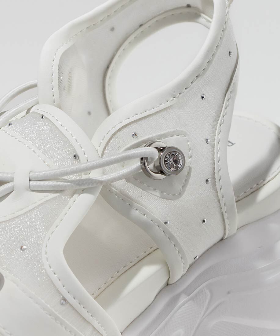  「ビジューパーツシアースポーツサンダル」|サンダル|