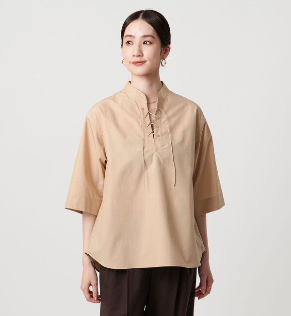 UNITED ARROWS「レースアップ ブラウス」|シャツ・ブラウス|