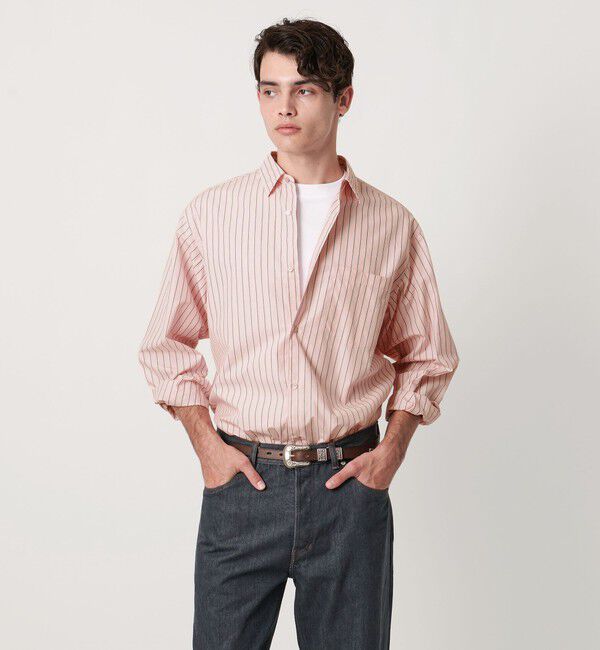 UNITED ARROWS「カリビアーナミルズ ポプリン レギュラーカラーシャツ」|シャツ・ブラウス|LT.PINK