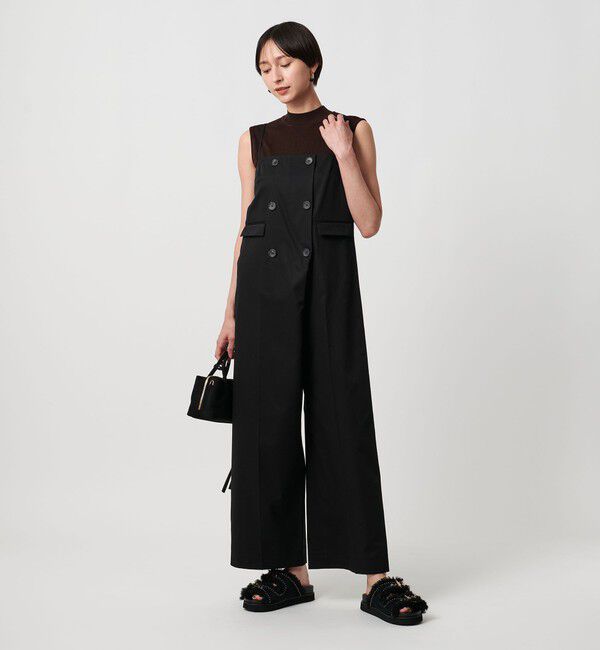UNITED ARROWS「チノ ラップ オールインワン ‐ウォッシャブル‐」|オールインワン|BLACK