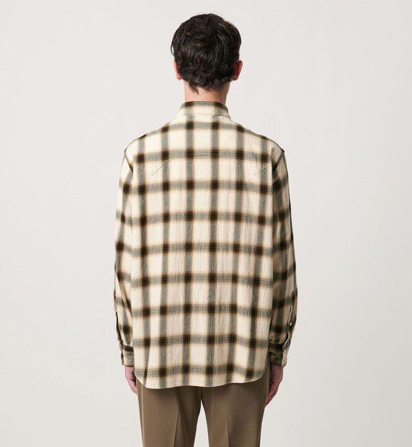 UNITED ARROWS「ハイツイスト オンブレーチェック ウエスタンシャツ 「SLOW &　」」|シャツ・ブラウス|