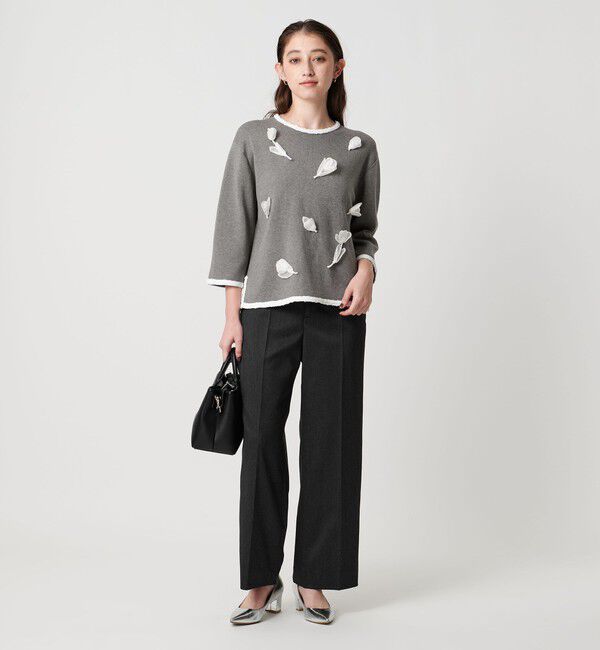 UNITED ARROWS「BROCHE  フラワーモチーフ ニット」|ニット・セーター|