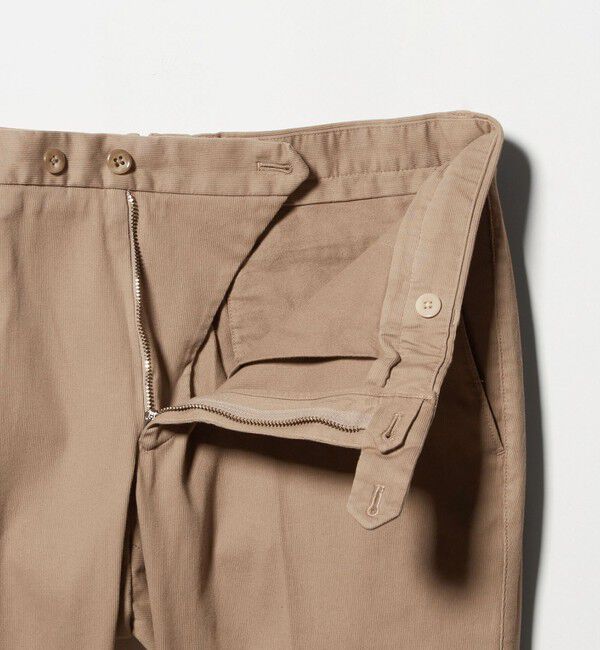 UNITED ARROWS「ピケ ガーメントダイ スリムテーパード ノープリーツパンツ」|チノ|