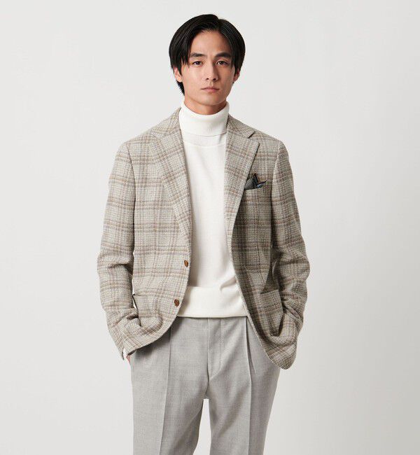 UNITED ARROWS「ファンシーチェック 3ボタン ジャケット C‐MODEL」|テーラードジャケット|