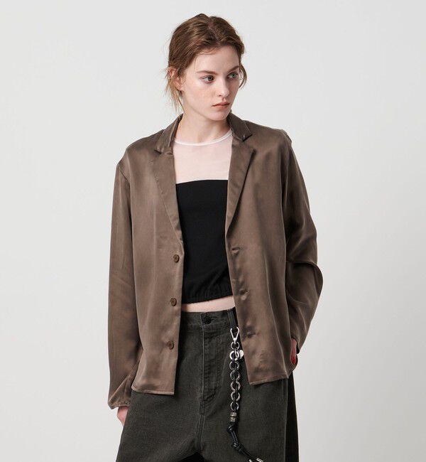 ASTRAET「＜ASTRAET＞テーラード シャツ」|シャツ・ブラウス|DK.BROWN