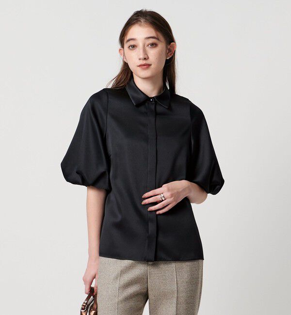 UNITED ARROWS「サテン バルーン ブラウス‐ウォッシャブル‐」|シャツ・ブラウス|