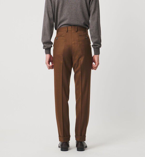 UNITED ARROWS「ライトサキソニー テーパード １プリーツ スラックス ヨコストレッチ」|スラックス|