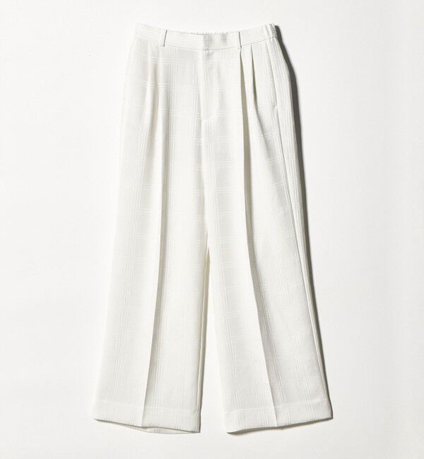 UNITED ARROWS「チェック 2タック ワイドパンツ ‐ウォッシャブル‐」|スラックス|