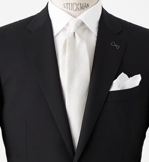 UNITED ARROWS green label relaxing「シルク 8.0cm フォーマル ペイズリー ネクタイ」|ネクタイ・蝶ネクタイ|WHITE