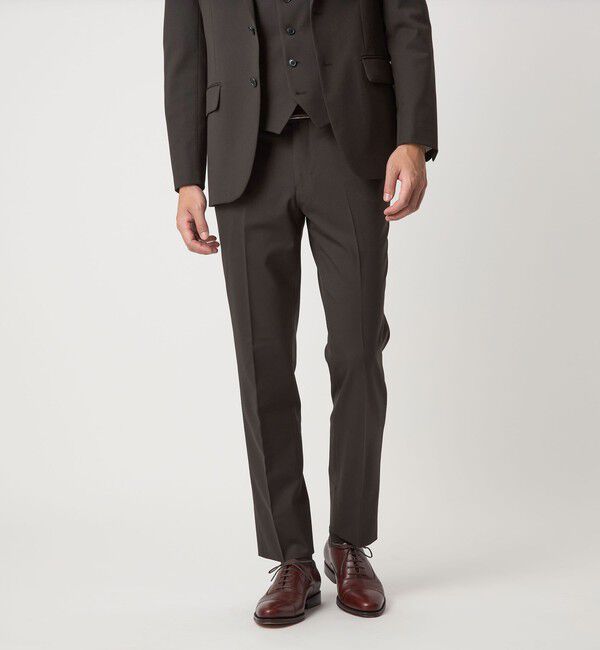 UNITED ARROWS green label relaxing「A+ TWPU サージ スリム アジャスター セットアップパンツ -ウォッシャブル・ストレッチ-」|スーツ|DK.BROWN