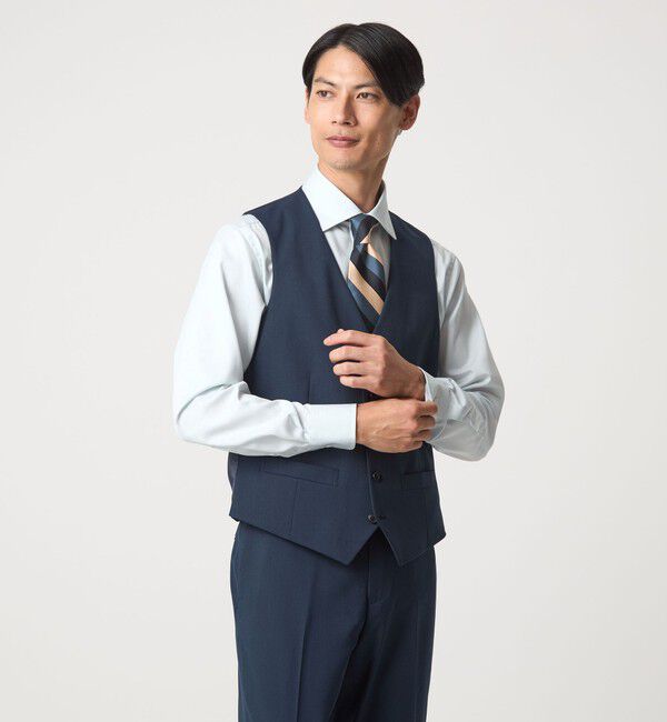 UNITED ARROWS green label relaxing「コットン ナローストライプ ワイドカラー ドレスシャツ -イージーアイロン-」|シャツ・ブラウス|