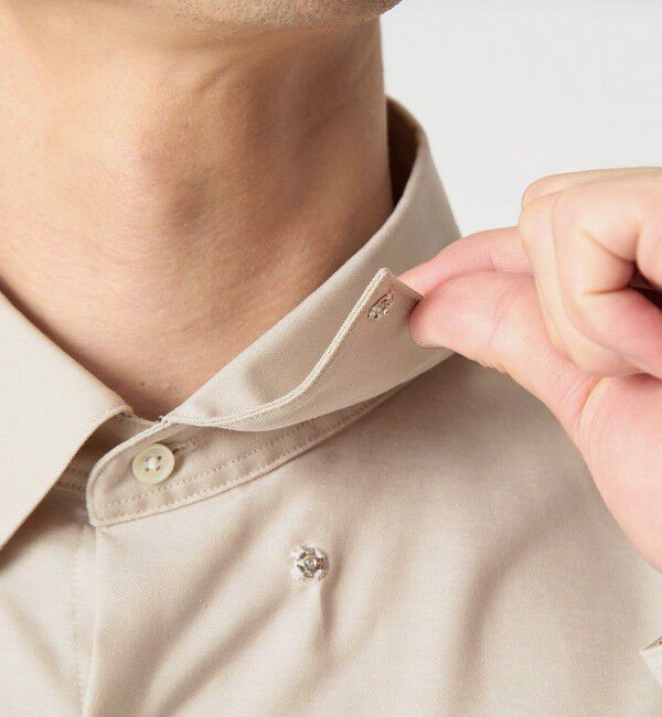 UNITED ARROWS green label relaxing「エブリット コットンオックス ソリッド スナップ ボタンダウン シャツ -イージーアイロン-」|シャツ・ブラウス|