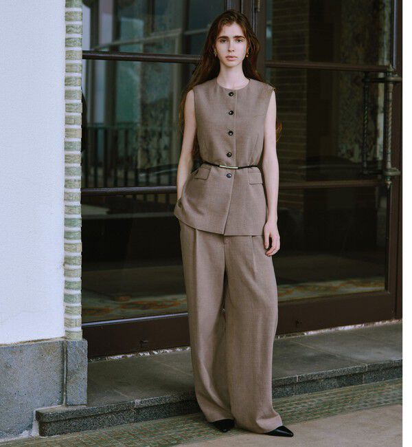 UNITED ARROWS green label relaxing「［size SHORT/TALLあり］パウダリー ワイド パンツ」|その他|