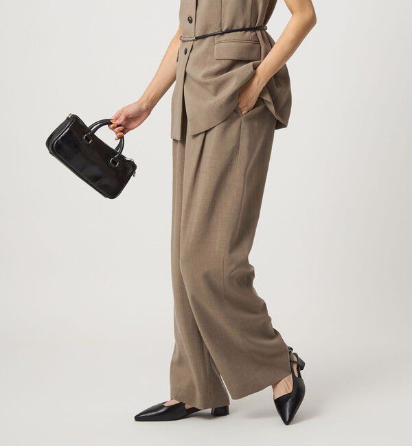 UNITED ARROWS green label relaxing「［size SHORT/TALLあり］パウダリー ワイド パンツ」|その他|