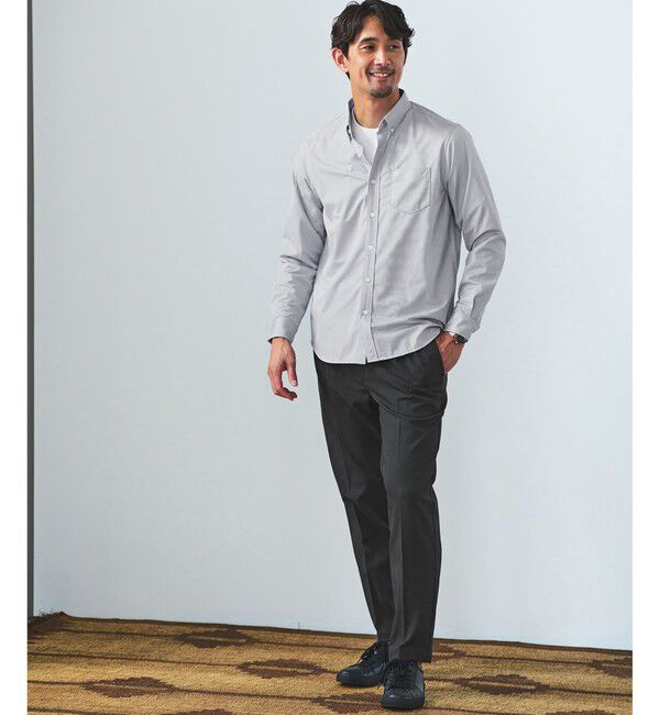 UNITED ARROWS green label relaxing「【WEB限定】JUST fit ウールライク 1プリーツ イージースラックス パンツ -ストレッチ-」|チノ|