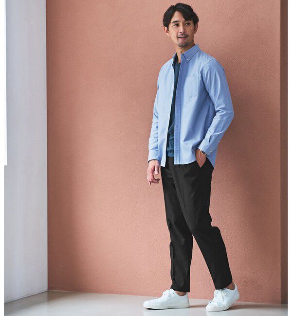 UNITED ARROWS green label relaxing「【WEB限定】JUST fit ウールライク 1プリーツ イージースラックス パンツ -ストレッチ-」|チノ|