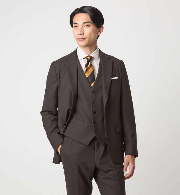 UNITED ARROWS green label relaxing「A+ TWPU バーズアイ 5B スリム ベスト -ウォッシャブル-」|ベスト・ジレ|