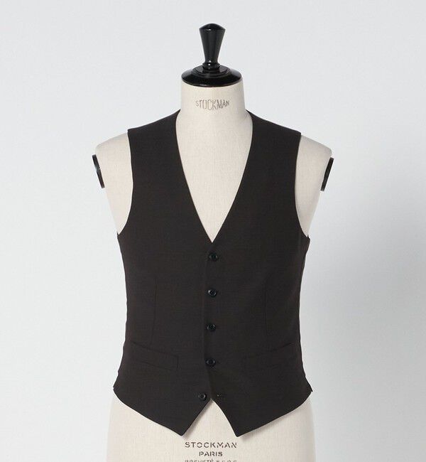 UNITED ARROWS green label relaxing「A+ TWPU バーズアイ 5B スリム ベスト -ウォッシャブル-」|ベスト・ジレ|