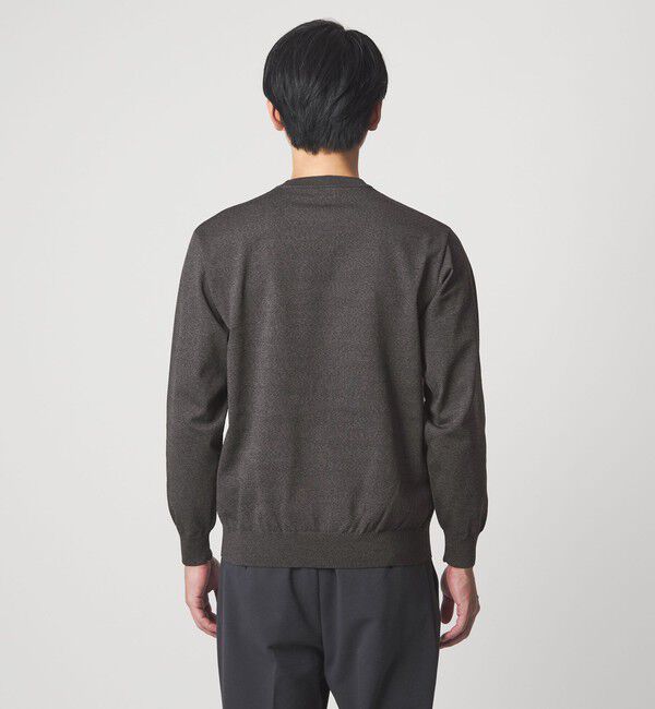UNITED ARROWS green label relaxing「A+ MOULINE ポリエステル クルーネック ニット -ウォッシャブル-」|ニット・セーター|