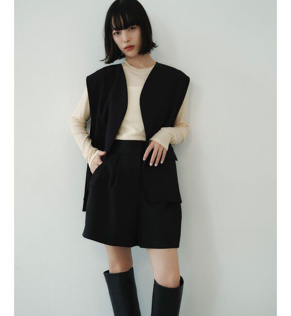 EMMEL REFINES「＜EMMEL REFINES＞EM サイドベルト ジレ」|テーラードジャケット|BLACK