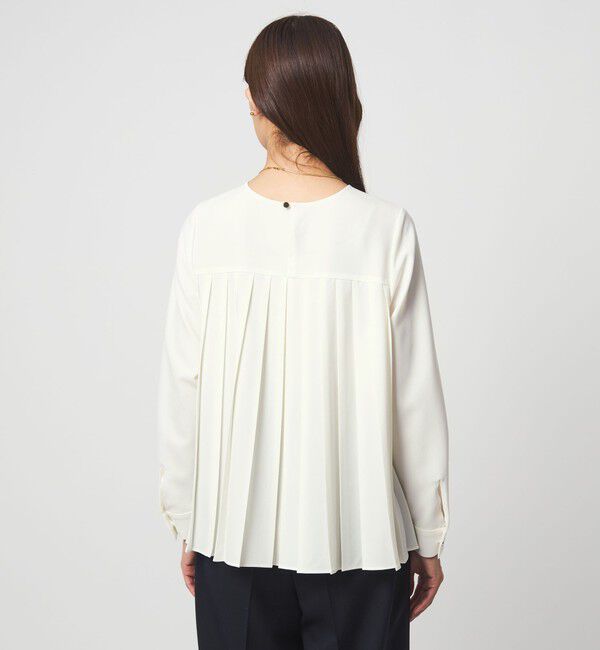 UNITED ARROWS green label relaxing「［size SHORTあり］パウドレ プリーツ ブラウス ウォッシャブル ストレッチ」|シャツ・ブラウス|