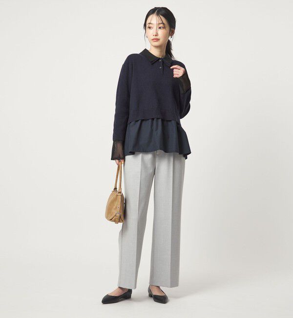 UNITED ARROWS green label relaxing「ポロニット ドッキング プルオーバー」|ニット・セーター|