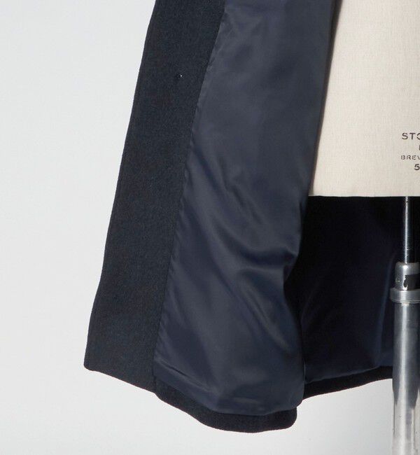 UNITED ARROWS green label relaxing「Ballis バリス モッサー バルカラー ネイビー ステンカラーコート」|ステンカラーコート|