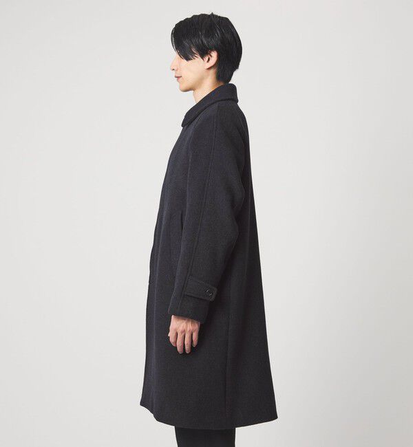 UNITED ARROWS green label relaxing「Ballis バリス モッサー バルカラー ネイビー ステンカラーコート」|ステンカラーコート|