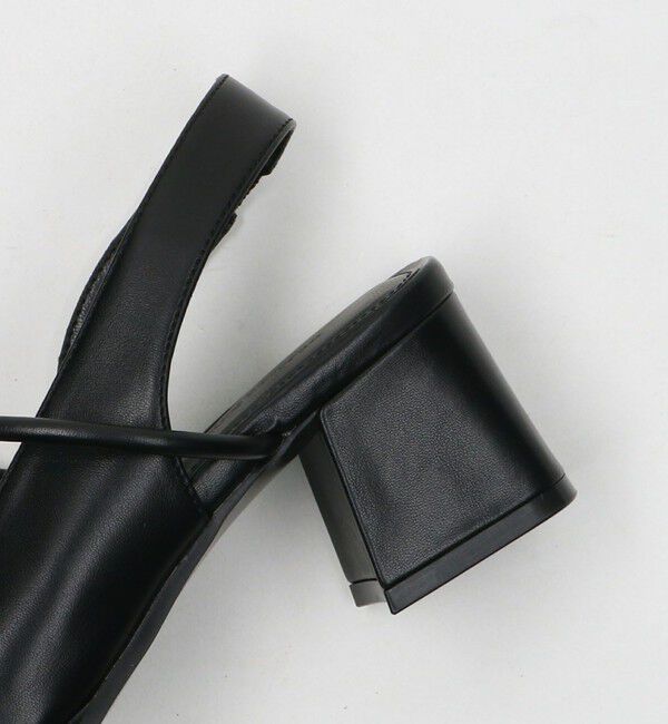 BEAUTY&YOUTH UNITED ARROWS「レザーライク オープントゥ バックストラップミュール」|サンダル|