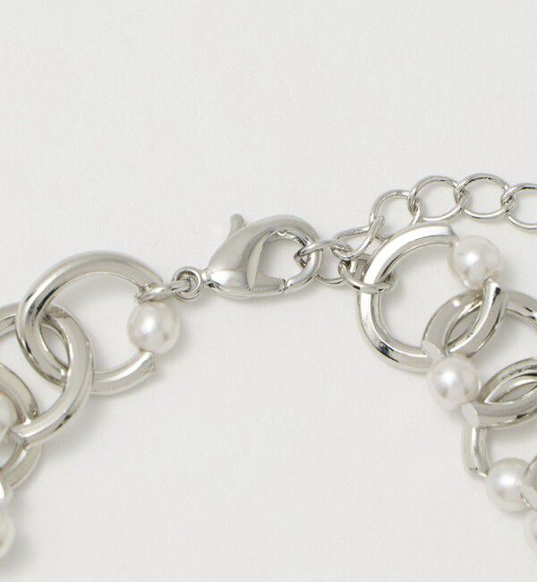 BEAUTY&YOUTH UNITED ARROWS「メタル チェーン&times;パールモチーフ ブレスレット」|ブレスレット・バングル|