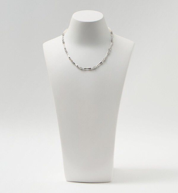 BEAUTY&YOUTH UNITED ARROWS「ビジュー&times;パールモチーフ イビツ ライン ネックレス」|ネックレス|