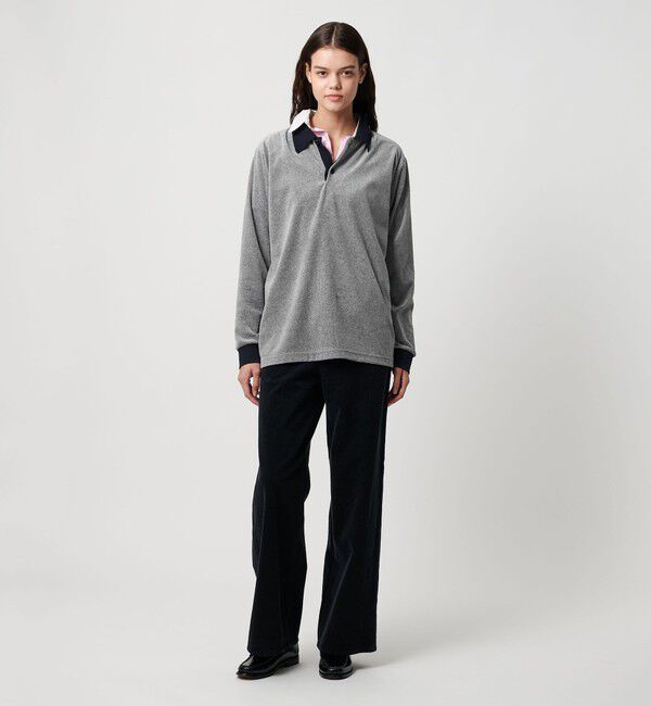 ATTISESSION「＜ATTISESSION＞ベロア ポロシャツ」|ポロシャツ|