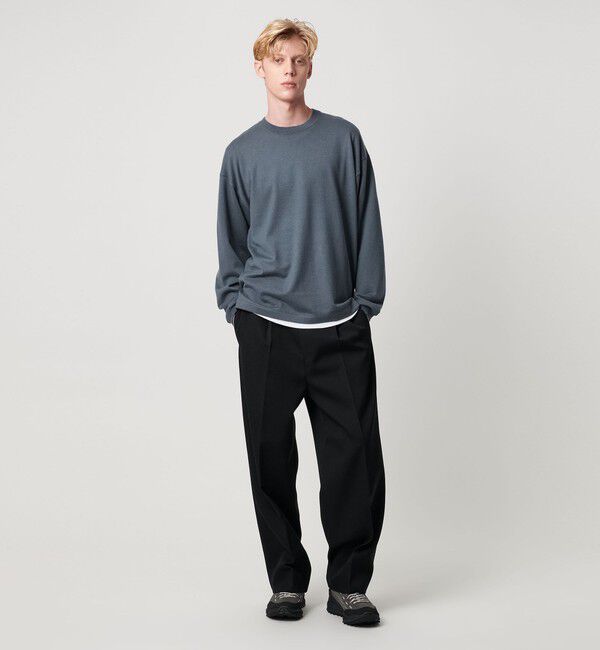 BEAUTY&YOUTH UNITED ARROWS「コットン カシミヤ ブレンド ロングスリーブ Tシャツ」|ニット・セーター|