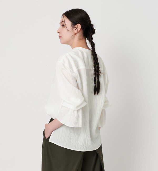 BEAUTY&YOUTH UNITED ARROWS「ラッフル スキッパーブラウス ウォッシャブル」|シャツ・ブラウス|