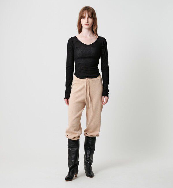 ATTISESSION「＜ATTISESSION＞ワッフル ローカットネック トップス」|Tシャツ・カットソー|