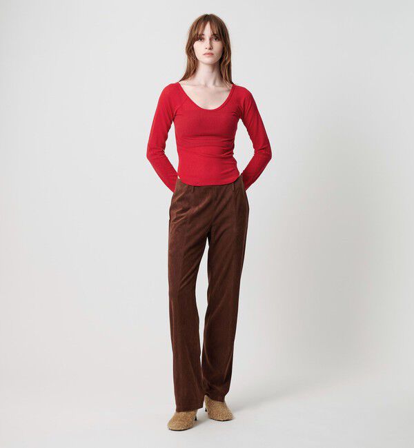 ATTISESSION「＜ATTISESSION＞ワッフル ローカットネック トップス」|Tシャツ・カットソー|