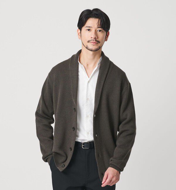 BEAUTY&YOUTH UNITED ARROWS「【WEB限定 WARDROBE SMART】ウォッシャブル ショールカラー カーディガン」|カーディガン|