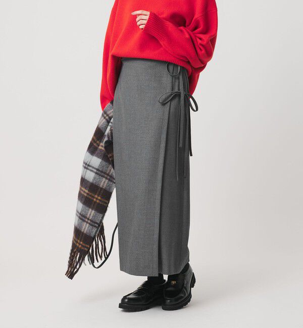 BEAUTY&YOUTH UNITED ARROWS「ツイル リボン ラップスカート」|スカート|DK.GRAY