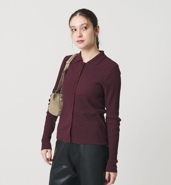 BEAUTY&YOUTH UNITED ARROWS「コットン タックリブ カーディガン」|カーディガン|WINE