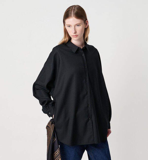 STEVEN ALAN「＜Steven Alan＞ドルマン スリーブ シャツ」|シャツ・ブラウス|BLACK