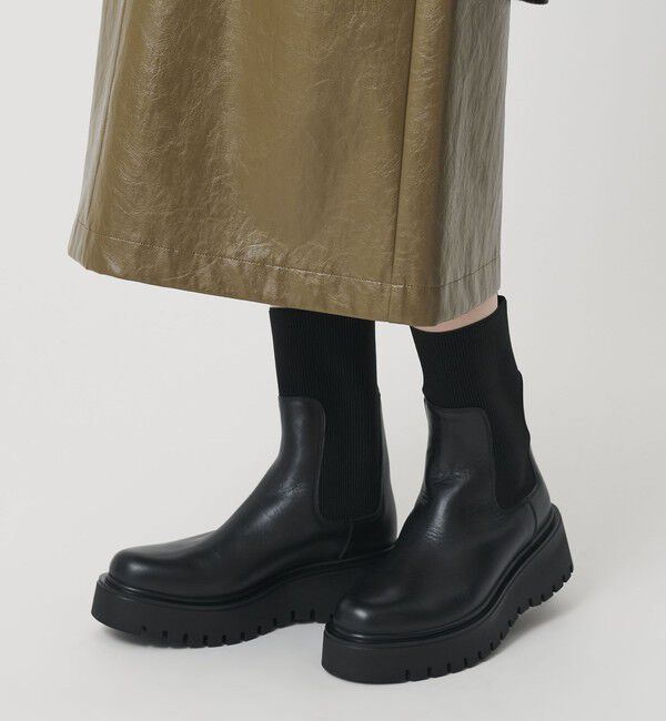 BEAUTY&YOUTH UNITED ARROWS「＜CORSO ROMA 9＞レザー リブ サイドゴアブーツ」|ショートブーツ|