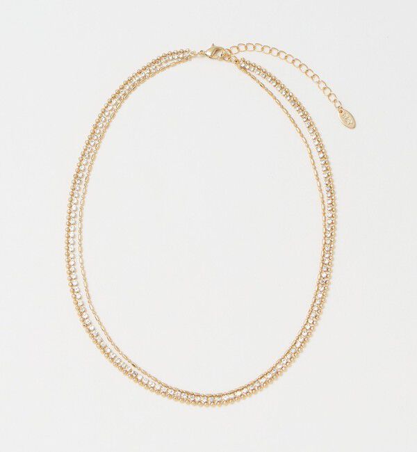 BEAUTY&YOUTH UNITED ARROWS「ガラス&times;チェーン 3連 ネックレス」|ネックレス|