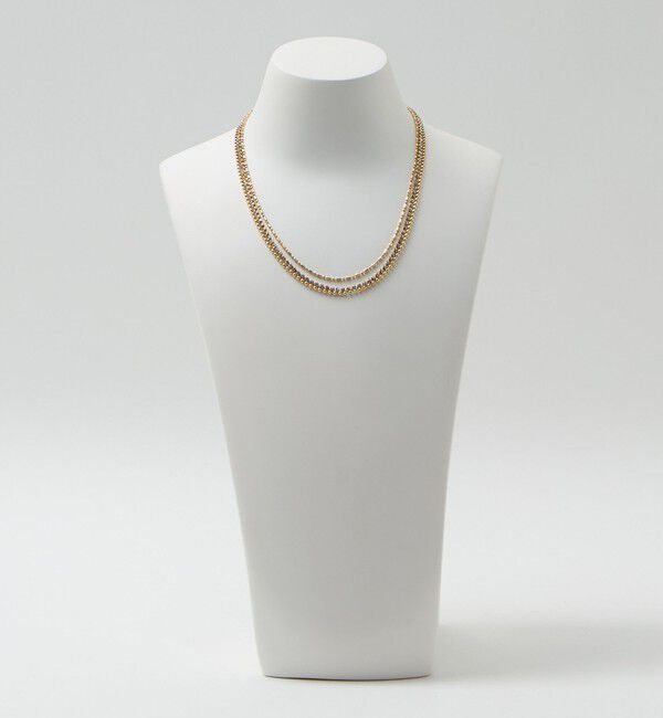 BEAUTY&YOUTH UNITED ARROWS「ガラス&times;チェーン 3連 ネックレス」|ネックレス|